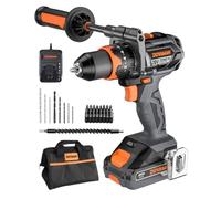 TITANCE X6 Advanced Cordless Drill Driver, 20V Brushless Impact Drill, 65Nm Max Torque, 36000 BPM, 2-Speed, 3-in-1 Function, 1/2" Metal Chuck, 2.0Ah Battery & Charger, DIY & Home Improvement Kit