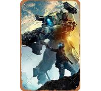 Titanfall 2 Helmet Poster Vintage Retro Metal Sign 8x12 Inch Man Cave Home Wall Decor