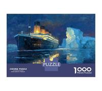 Titanic 1000 Piece Classic Jigsaw Iceberg Art Frigid Ocean Waters - Thick Sturdy Recycled Puzzle Board & Brain Training Adult Puzzle for Puzzle Lovers 52x38cm/1000pcs Teens 12+ Puzzle Lov