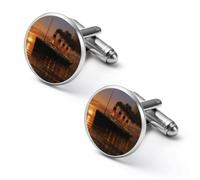 Titanic Cruise Ship At Sunset Men Cufflinks Metal Shirt Cuff Links