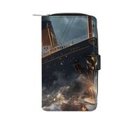 Titanic Cruise Ship Boat Funny Wallet Credit Card Holders Large Handheld Coin Pockets Bag