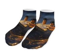 Titanic Cruise Ship Voyage Ankle Socks for Men Women Cushion Running Low Cut Socks
