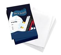 Titanic Design 2 Happy Birthday Invitations Invite Cards (25 Count) With Envelopes and Seal Stickers Vinyl Girls Kids Party (25ct)
