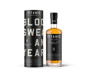 Titanic Distillers, Premium Irish Whiskey, Traditional Smooth Blend, Balanced Notes of Light Vanilla & Spice of Triple-Distilled Malts With Lingering Peat Smoke Finish, Great Gift, 40% ABV, 700ml