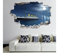Titanic Iceberg Wall Sticker Mural Decal Print Art Moon Ocean Passenger Liner CK29 Large : 93cm x 62cm (37 inches x 24 inches)
