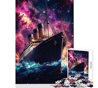 Titanic in Cosmos Jigsaw Puzzles 1000 Piece for Adults Enhance Focus for Better Performance Quiet Soothing Playtime Fun (38x26cm)