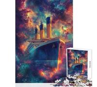 Titanic in Space- 1000 Teenager Pieces Jigsaw Puzzle Stimulate Focus And Mental Precision Serene Soothing Leisure Game (50x75cm)