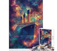 Titanic in Space- 1000 Teenager Pieces Jigsaw Puzzle Stimulate Focus And Mental Precision Serene Soothing Leisure Game (38x52cm)