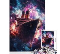 Titanic in Space- Jigsaw Puzzles 1000 Piece for Adults Enhance Focus for Better Performance Quiet Soothing Playtime Fun (50x75cm)