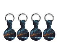 Titanic in Thunder Novelty Holder Cases Compatible with AirTag Silicone GPS Trackers Cover Keychain