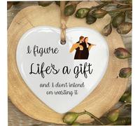 Titanic Life's a Gift Quote Ceramic Heart Gift Plaque Office Bithday Christmas Sign cr128