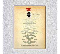 Titanic Lunch Menu Retro Vintage Tin Sign Metal Sign Vintage Metal Sign 8X12 Inches