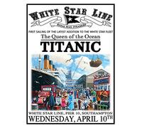 Titanic maiden voyage reproduction vintage sign 15x20cm metal wall plaque