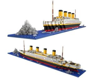 Titanic Model Building Blocks Kit, 1860 PCS Titanic Cruise Ship Building Set, Micro Mini Bricks Titanic Boat Toy Gift for Adults, Not Compatible with Creator Expert 10294