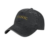 Titanic Movie Baseball Caps for Men Women Adjustable Washed Sun Hat Black
