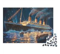 Titanic Night Rescue IllustrationJigsaw Puzzle ShipBest Selling Adults Kids Game Premium Eco Material 1000 Pieces 70x50cm/1000pcs