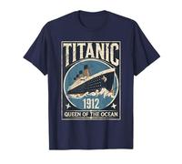 Titanic Ship 1912 Ocean Voyage Costume Vintage Poster Design T-Shirt