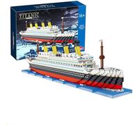 Titanic Ship Building Block Set, 4404 PCS Mini Bricks MOC Boat Model Titanic Cruise Ship Building Kit, Micro Bricks Home Decor Assembly Gift for Adult