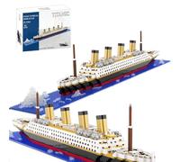 Titanic Ship Model Building Block Sets, Cruise Ship Building Set, Micro Mini Bricks Boat Toy for Kids & Adults Gift, Titanic Building Set: Authentic 1912 Industrial Miracle Replica" - 1878PCS