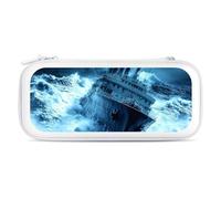 Titanic Ship Wave Printed Slim Carrying Case for Switch Hard Portable Protective Cover for Game Card