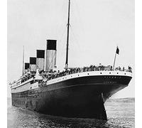 Titanic "Stern View Canvas Print, Multi-Colour, 40 x 40 cm