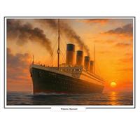 Titanic Sunset Art Print taken from an original painting. (A3 PRINT ONLY)