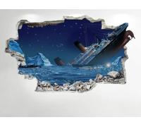 Titanic Wall Sticker 3D Look - Bedroom Lounge Beach Ship Wall Decal Z554