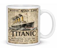 Titanic White Star Line Vintage Maritime History Ceramic Gift Mug