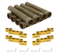 Titanium 12 Pcs Spark Plug Wire Separator Divider 8pcs Spark Plug Wire Boots Protector Heat Shield Sleeve, Aluminium Alloy Engine Spark Plug Wire Divider Separator