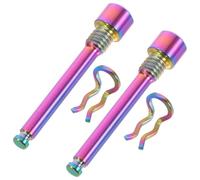 Titanium Alloy Bicycle Brake Pad Bolt Pin with Retaining Clip | Threaded Inserts, Stable Braking Setup, for Road Cyclists on Technical Trails, Sleek Modern Finish