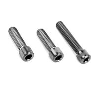 Titanium Alloy Bicycle Handlebar Screws High Strength Lightweight Rust Proof Bolts Set for Road Bike Stem Handlebar Rear Dial Accessories 3PCS ((Rear derailleur limiter black))
