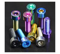 Titanium Alloy Bolts Allen Socket Head Cap Bolt Colored Screws M5 M6 M8 Screw for Bicycle Headset Brake Motorcycle(Gold,M5x20mm(1pcs))