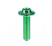 Titanium alloy bolts M5 M6x10 /12/15/20/25/30/35mm, wing-shaped beveled head titanium alloy bolts, suitable for motorcycle disc brake internal threads.(Green,12MM_M6)