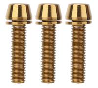 TITANIUM ALLOY DURABLE BIKE HANDLEBAR STEM SCREWS BICYCLE DISC BRAKE CLAMP SET SCREW ACCESSORY for Cycling Enthusiasts (M5*20mm gold)