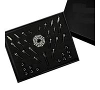 Titanium alloy fixing bolts, 36-piece ultra-light bicycle screw set, universal accessory, gold color(Black)