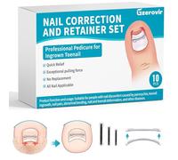 Titanium Alloy Ingrown Toenail Treatment - Professional At-Home Ingrown Toenail Corrector for All Size Curve Correct, Ingrown Toenail Removal Kit for Pain Relief with Toenail Corrector Patch