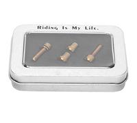 TITANIUM ALLOY M5*18 STEM SCREWS SET ORGANIZES EASILY FOR MOUNTAIN BIKE ROAD BICYCLES BOLTS REPLACEMENT ACCESSORIES (Gold)
