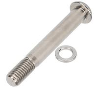 Titanium Alloy Seatpost Bolt for Folding Bike, High Strength Seatpost Screw with Gasket, Lightweight Seat Clamp Replacement for Easy Installation, Durable Cycling Accessor