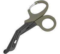 Titanium Bandage Shears Scissors 19cm, EMT and Trauma Shears, Bent Stealth Black Coated for Nurses, Students, Emergency Room (Army Green)
