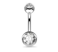 Titanium Belly Button Ring 16mm - 12G Internally Threaded Navel Ring for Sensitive Skin, Extra Long Implant Grade F136 Piercing Jewelry