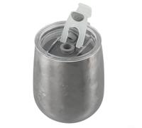Titanium Beverage Holder with Double Wall Insulation, Perfect for Keeping Drinks Hot or Cold Outdoors (Silver 240ml)
