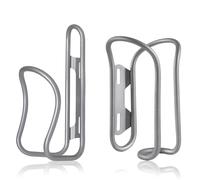 Titanium Bike Water Bottle Cages, 2-Pack, Lightweight and Durable Alloy Holder for MTB and Road Bicycles - Silver (Mixed 2Pack)