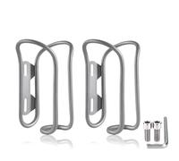 Titanium Bike Water Bottle Cages, 2-Pack, Lightweight and Durable Alloy Holder for MTB and Road Bicycles - Silver (01 2Pack)