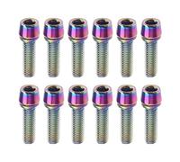 Titanium Bolt, Bike Stem Bolts Titanium Alloy Bolts Screws with Washers for Fixing Bicycle Stem Front and Rear Derailleurs Grip Ring Post Clamp