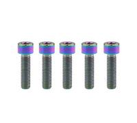 Titanium Bolt DIN912 M8x15 20 25 30 35 40 45 50 60 70mm Cap Head Hex Socket Screw Pitch 1.25mm Pack of 5(Rainbow,M8x30mm)