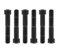 Titanium Bolt for Bicycle M7x20/25/30/32/35/40/43/45/50mm Square Head Hex Socket Screws Park of 6(Black,M7x35mm)