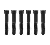 Titanium Bolt for Bicycle M7x20/25/30/32/35/40/43/45/50mm Square Head Hex Socket Screws Park of 6(Black,M7x32mm)