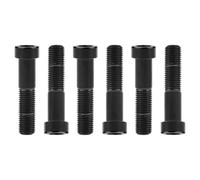 Titanium Bolt for Bicycle M7x20/25/30/32/35/40/43/45/50mm Square Head Hex Socket Screws Park of 6(Black,M7x25mm)