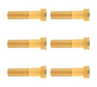 Titanium Bolt for Bicycle M7x20/25/30/32/35/40/43/45/50mm Square Head Hex Socket Screws Park of 6(Gold,M7x25mm)