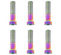 Titanium Bolt for Bicycle M7x20/25/30/32/35/40/43/45/50mm Square Head Hex Socket Screws Park of 6(Rainbow,M7x30mm)